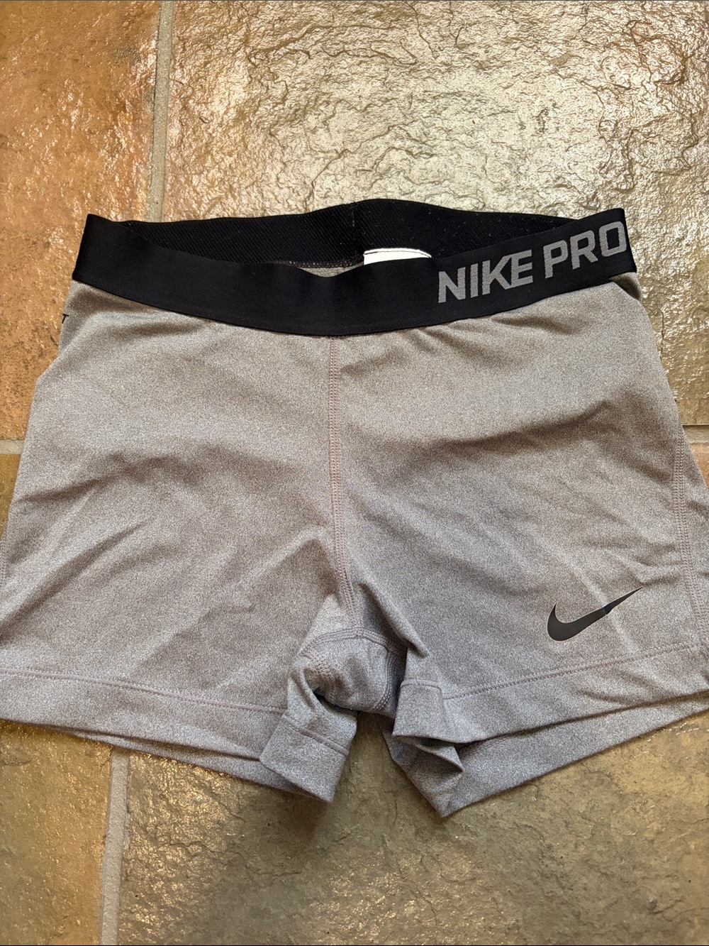Nike Pro Light Gray Compression Training Shorts
